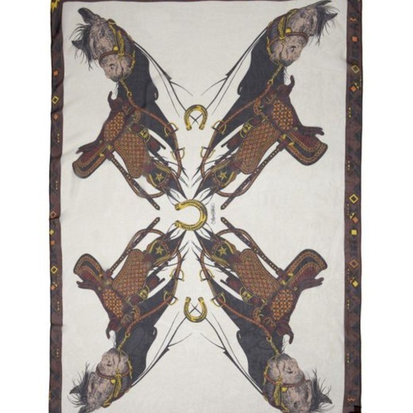 Lauren Moshi Accessories - Lauren Moshi Victoria Horse Silk Chiffon Scarf